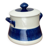 Grand Terrine Couvercle de Pot Suédois du Milieu du Siècle Koka Blue Bla par Hertha Bengtson pour Rörstrand, années 1950