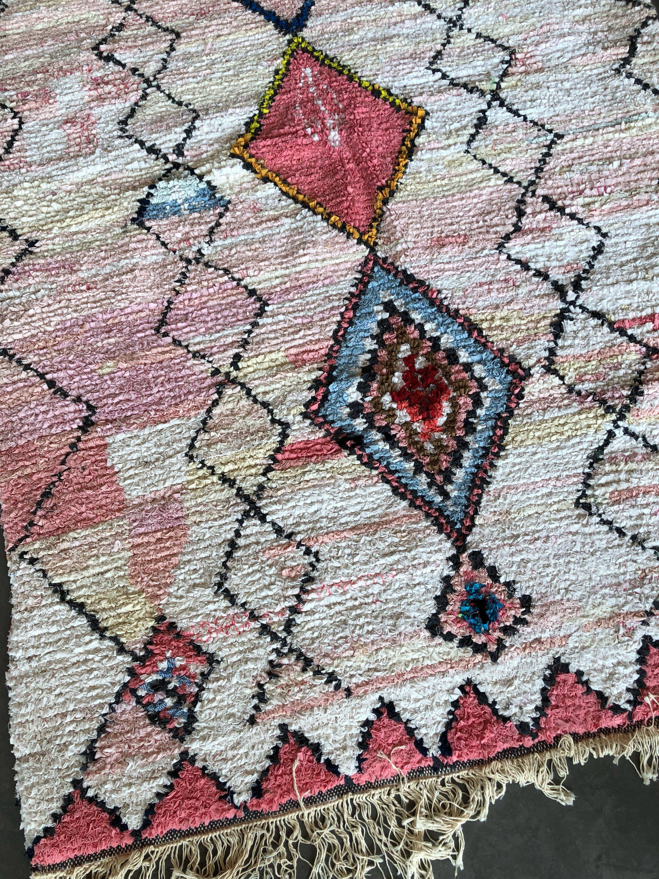 Berber carpet Boucherouite 215 x 150 cm