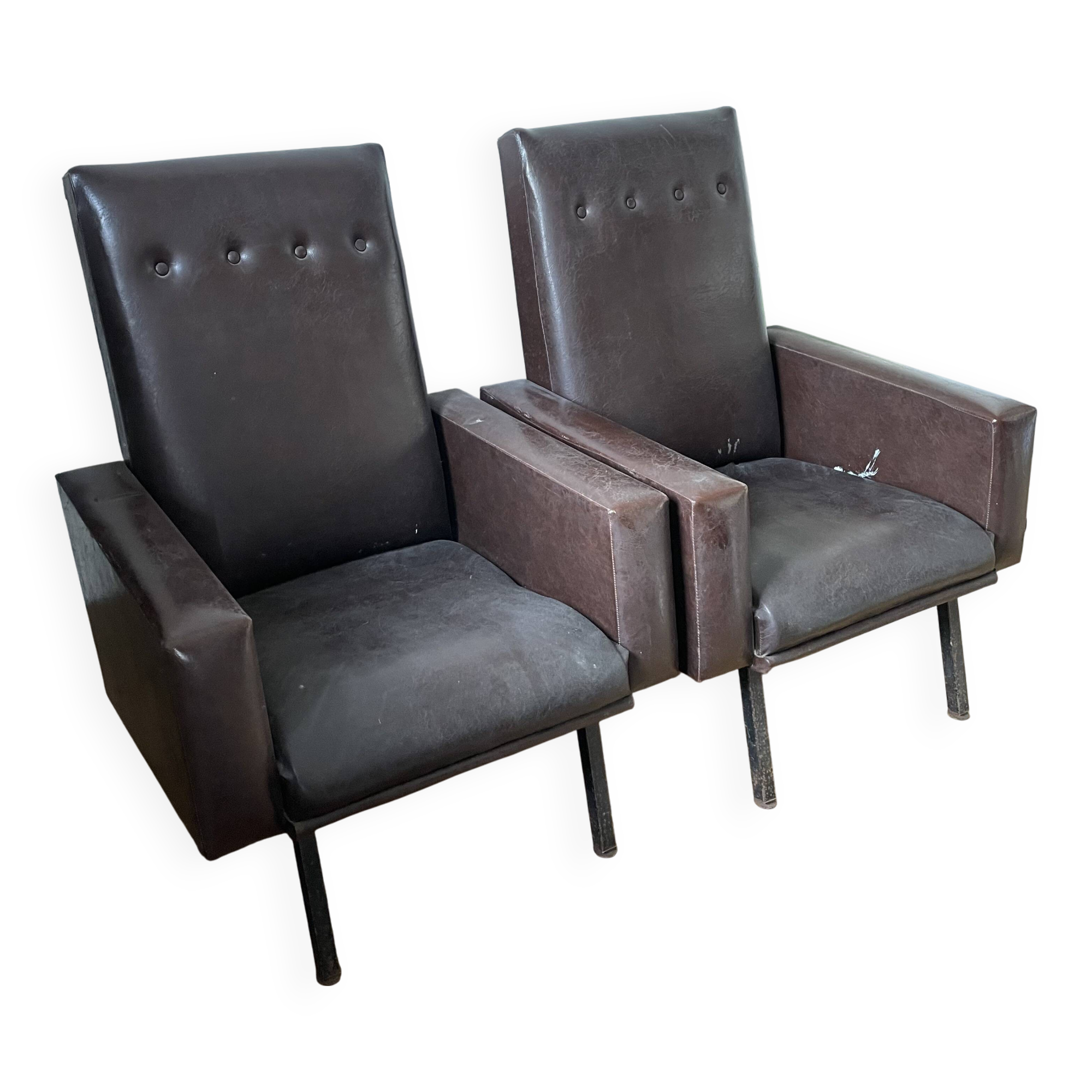 Set of 2 50s armchairs