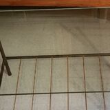 Glass and metal coffee table 1950