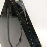 Polygonal black ceramic iridescent lamp 1980s memphis milano light table retro