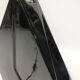 Polygonal black ceramic iridescent lamp 1980s memphis milano light table retro