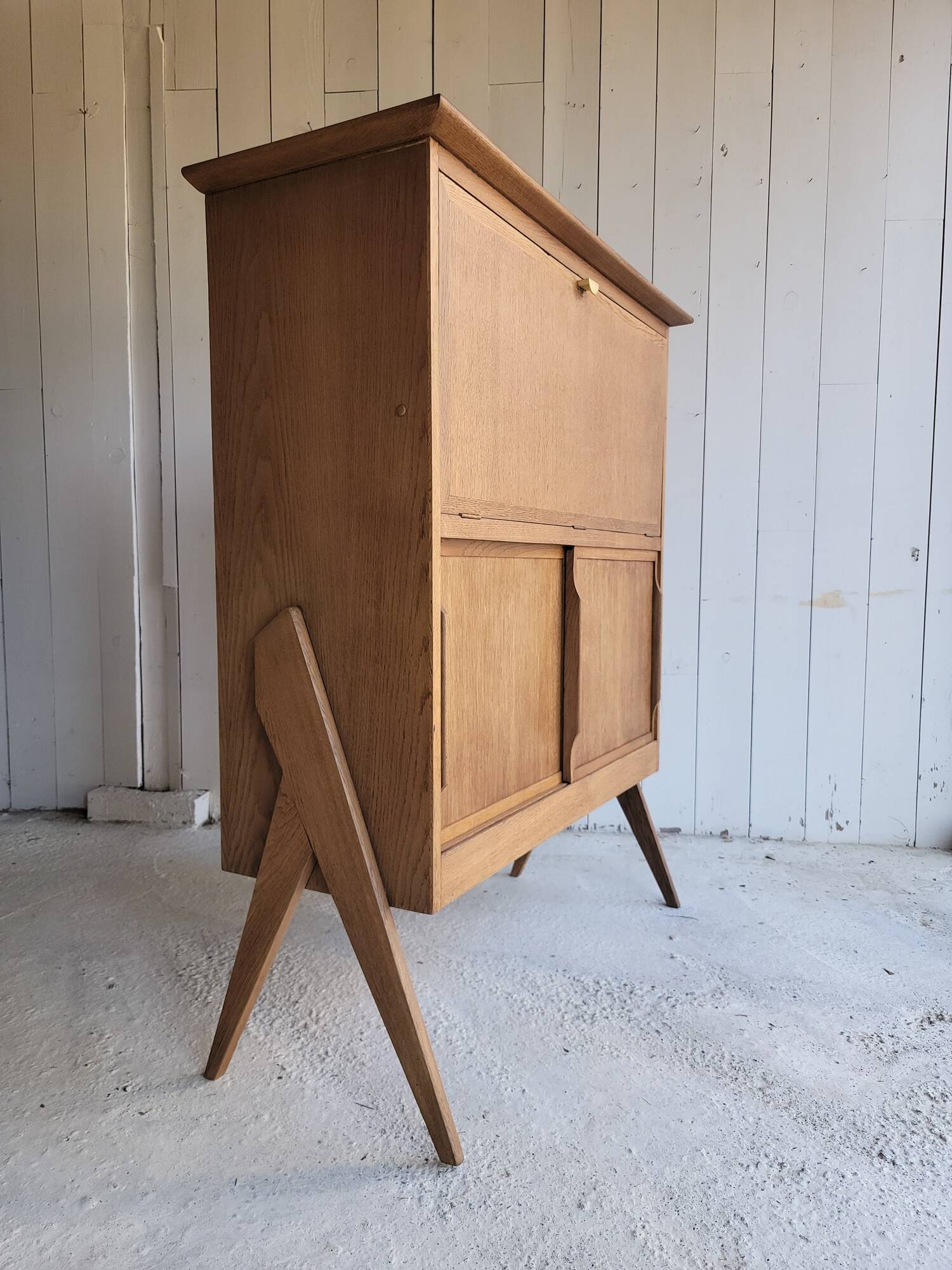 Vintage secretary with compass legs