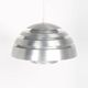 Vintage pendant light with brushed aluminum slats, 1970s