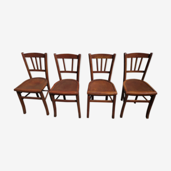 Lot de 4 chaises de bistrot ou ferme Luterma