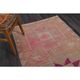 Vintage Turkish Hand-Knotted Wool Cotton Pink Runner Rug 102x300