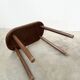 Oval farmhouse stool (55cm) – solid wood & wabi-sabi spirit