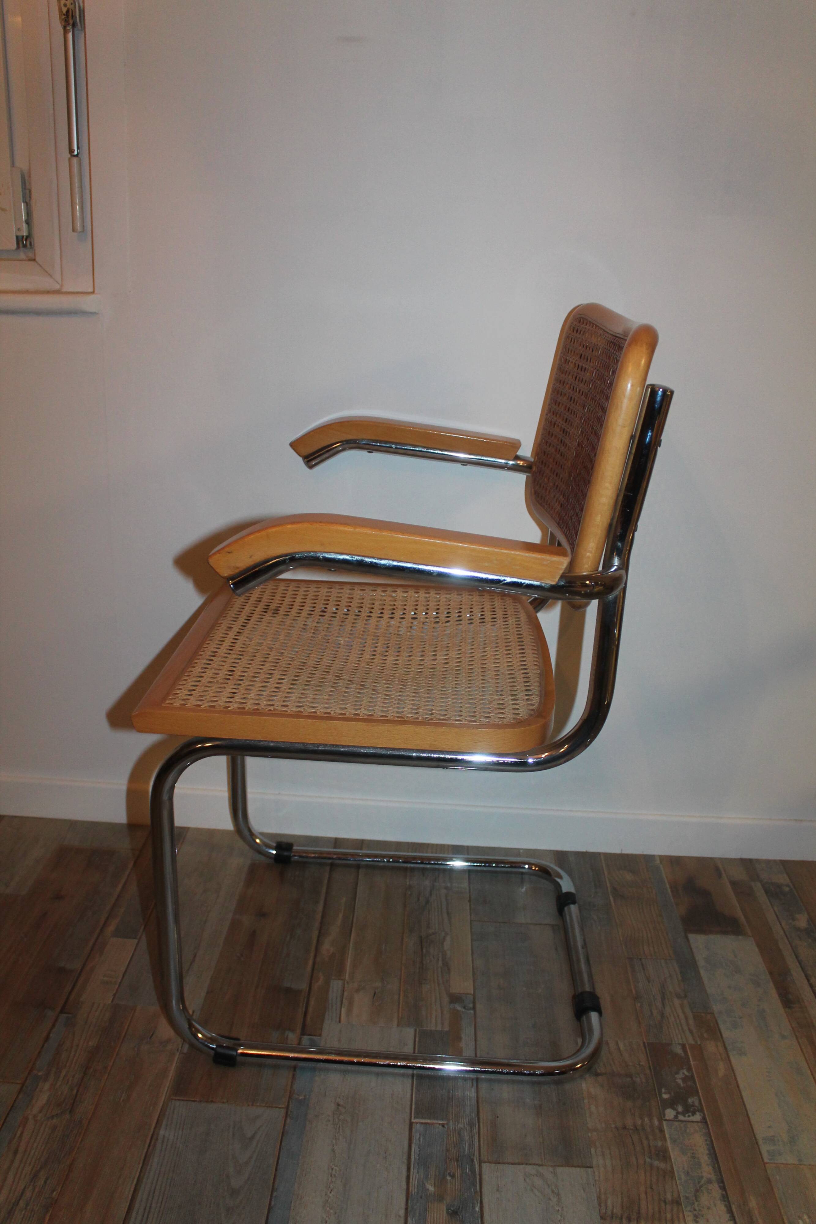 Lot 8 cesca B64 armchairs by Marcel Breuer