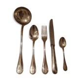 Ménagère en métal argenté- Christofle- Modèle Albi- Vers 1980.