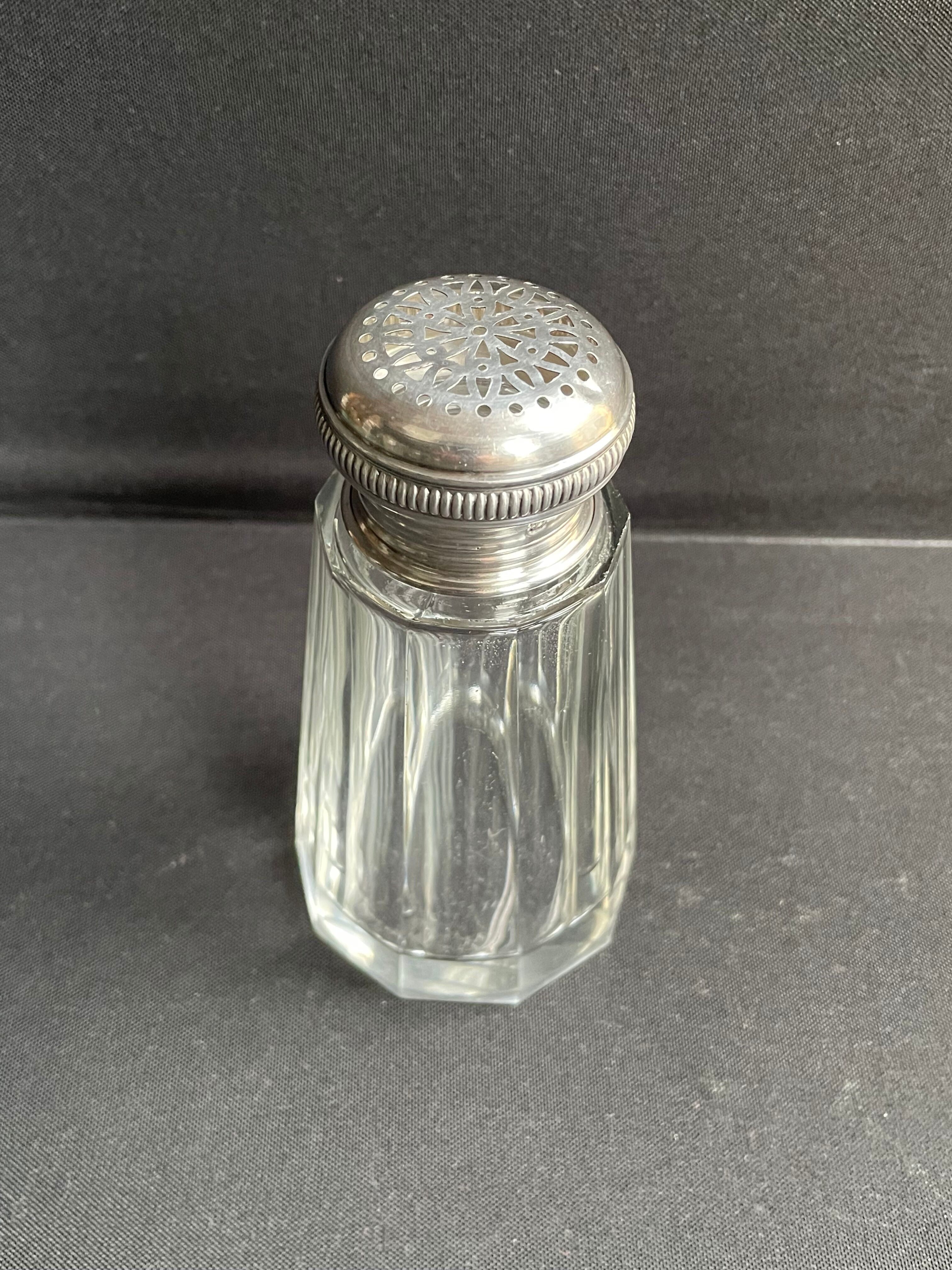 Sprinkler cut crystal and silver "Head of Minerva"