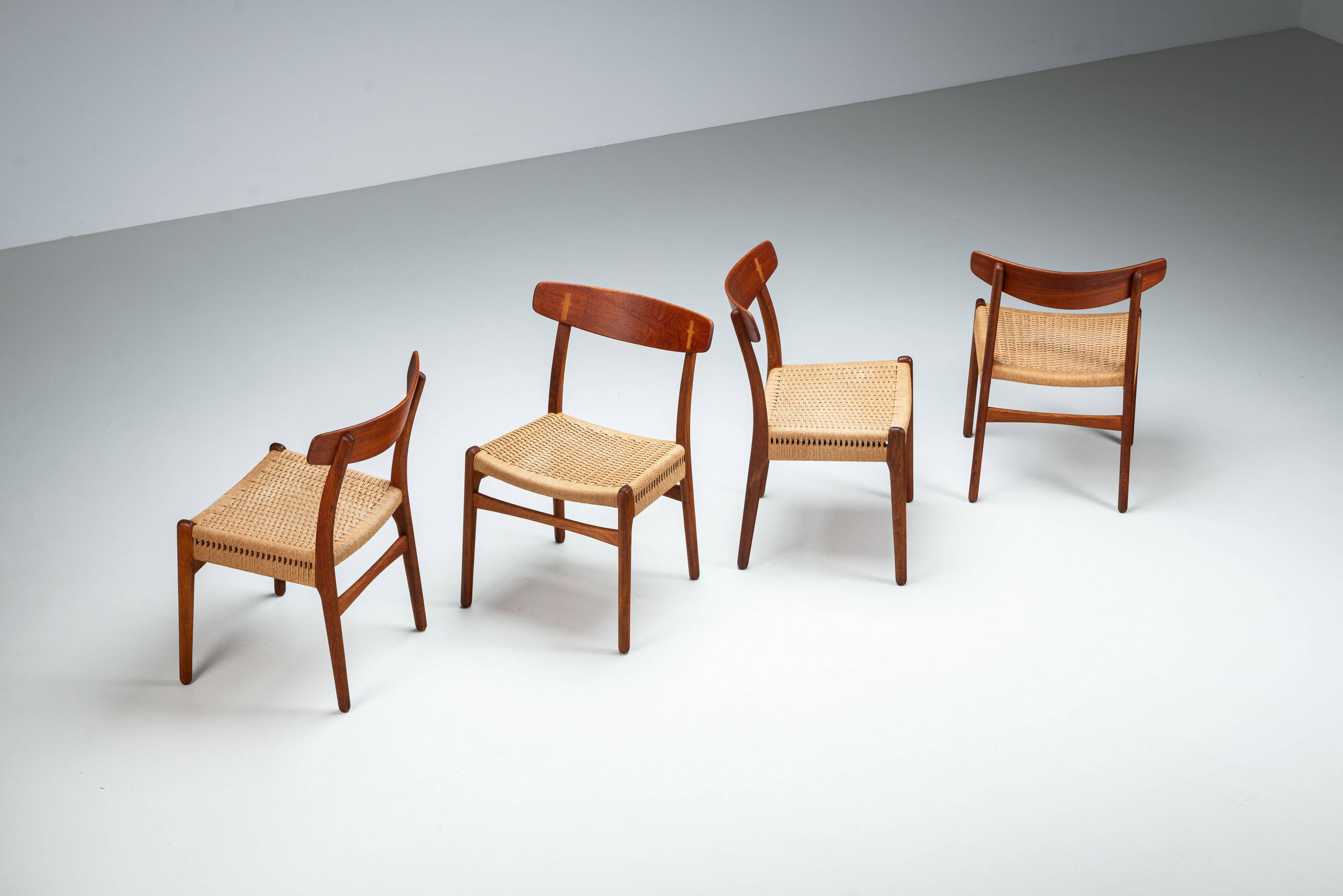 Hans J. Wegner set of four CH23 dining chairs
