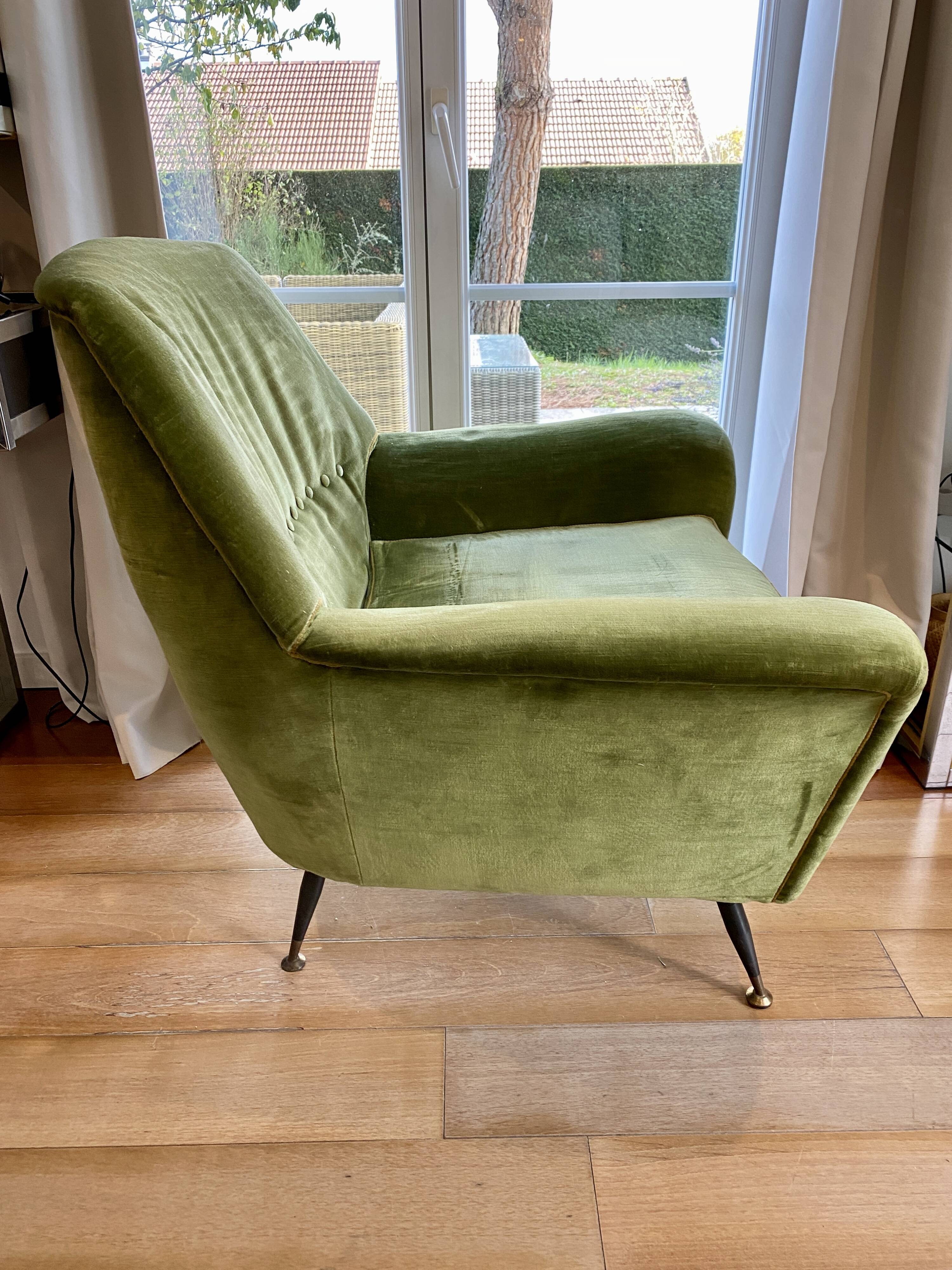 Suite de 2 fauteuils de style Gio Ponti - Suite de 2 fauteuils de style Gio Ponti