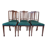 Suite of 6 ADAM style English chairs