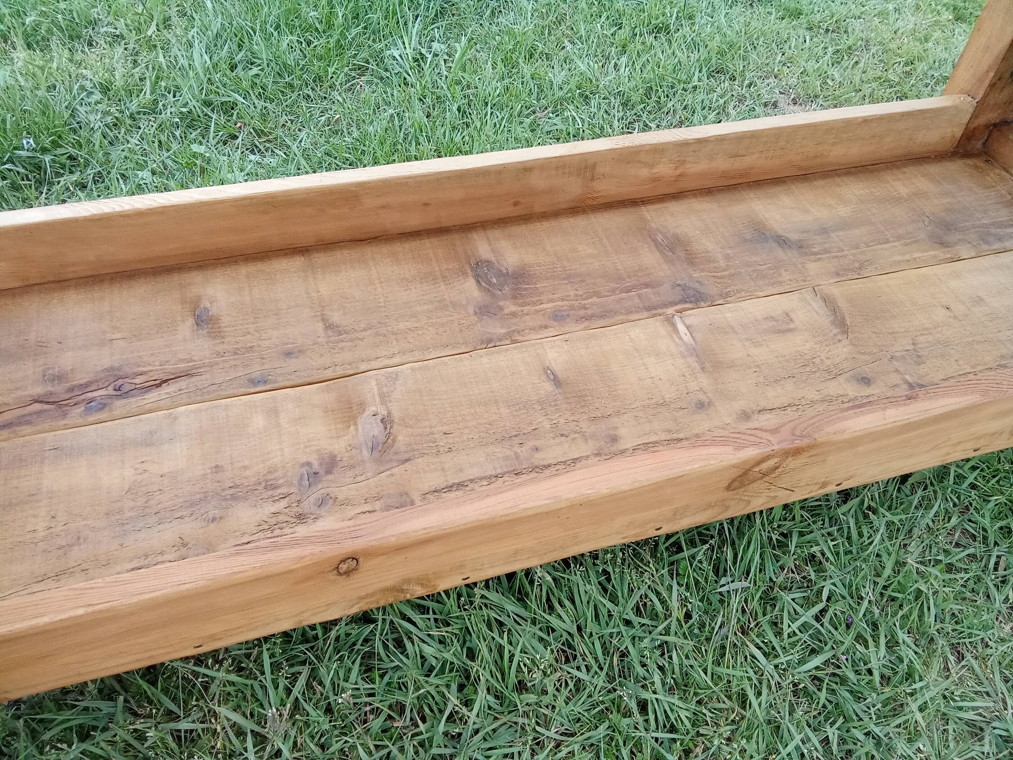 Old solid wood carpenter's workbench