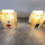 Vintage glass wall lamp by W. van Oyen for Raak, 1960s