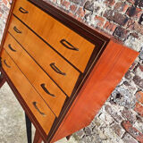 Vintage Chest of Drawers with Compass Feet, Old Furniture