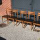 Set de 6 chaises scandinaves teck et Skaï