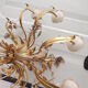 Lustre vintage des années 60 métal doré