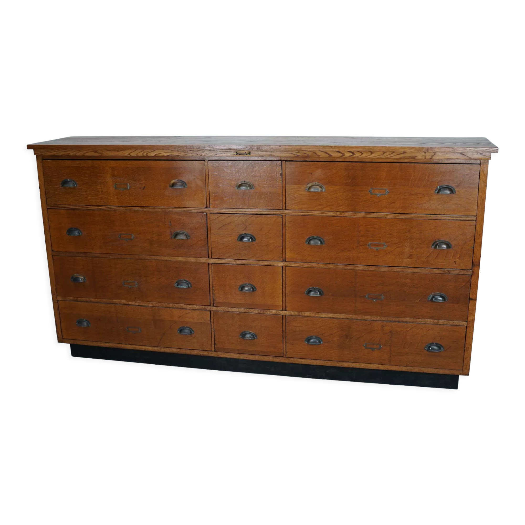Large dutch oak apothecary cabinet, 1930s