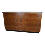 Large dutch oak apothecary cabinet, 1930s