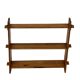 Vintage wooden wall shelve rack bookshelf in pinewood minimalist design