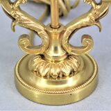 Louis XVI style gilded bronze bouilotte lamp