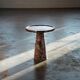 Side table in Rosso Levanto marble