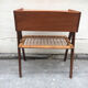 Chevet sellette bois et rotin 1950