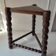Wood tripod sofa end