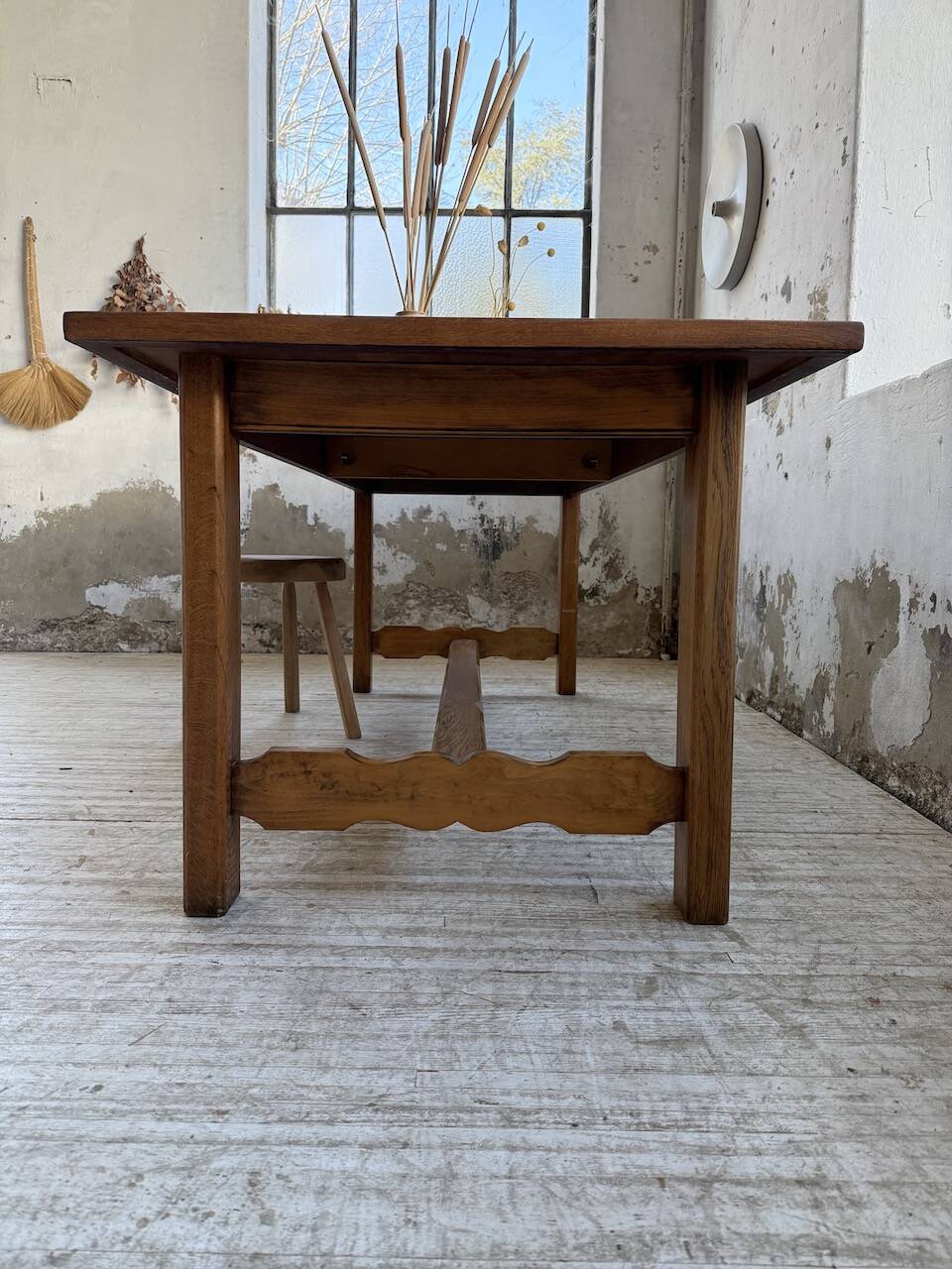 2m oak farmhouse table