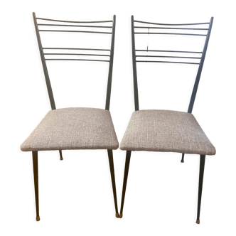 Paire de chaises de Colette Gueden années 50