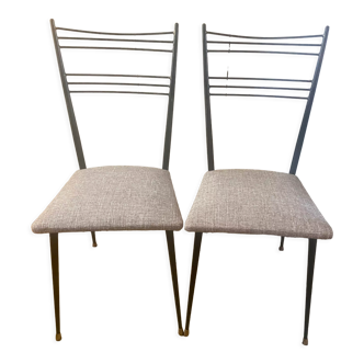 Pair of chairs by Colette Gueden 50s