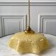 Yellow Clichy glass pendant lamp 20s
