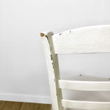 Painted wooden old bistro chair