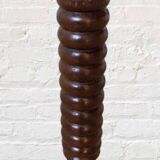 Oval walnut table with flaps