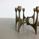 Brutalist bronze candleholder by Michael Harjes, Germany, 1960