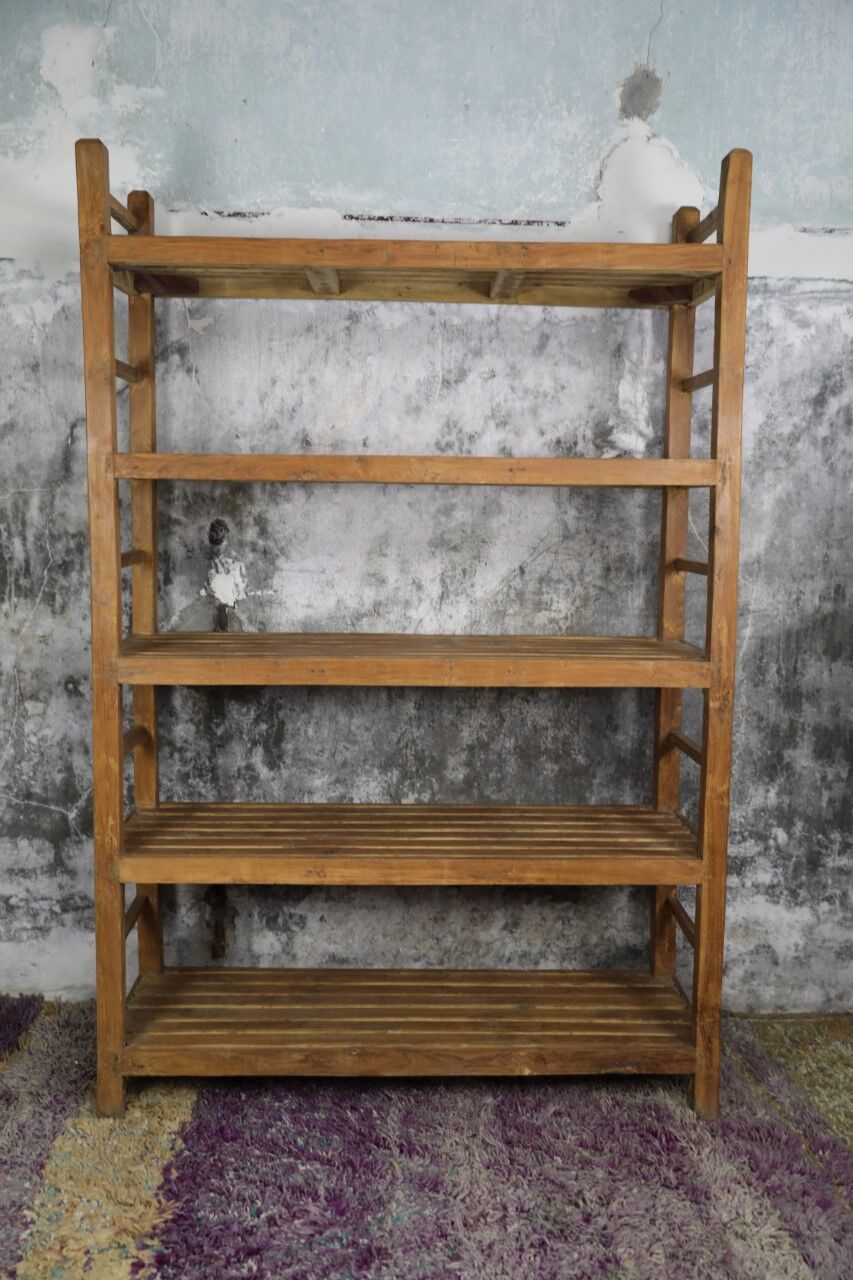 Shelf scale 5 shelves in natural wood