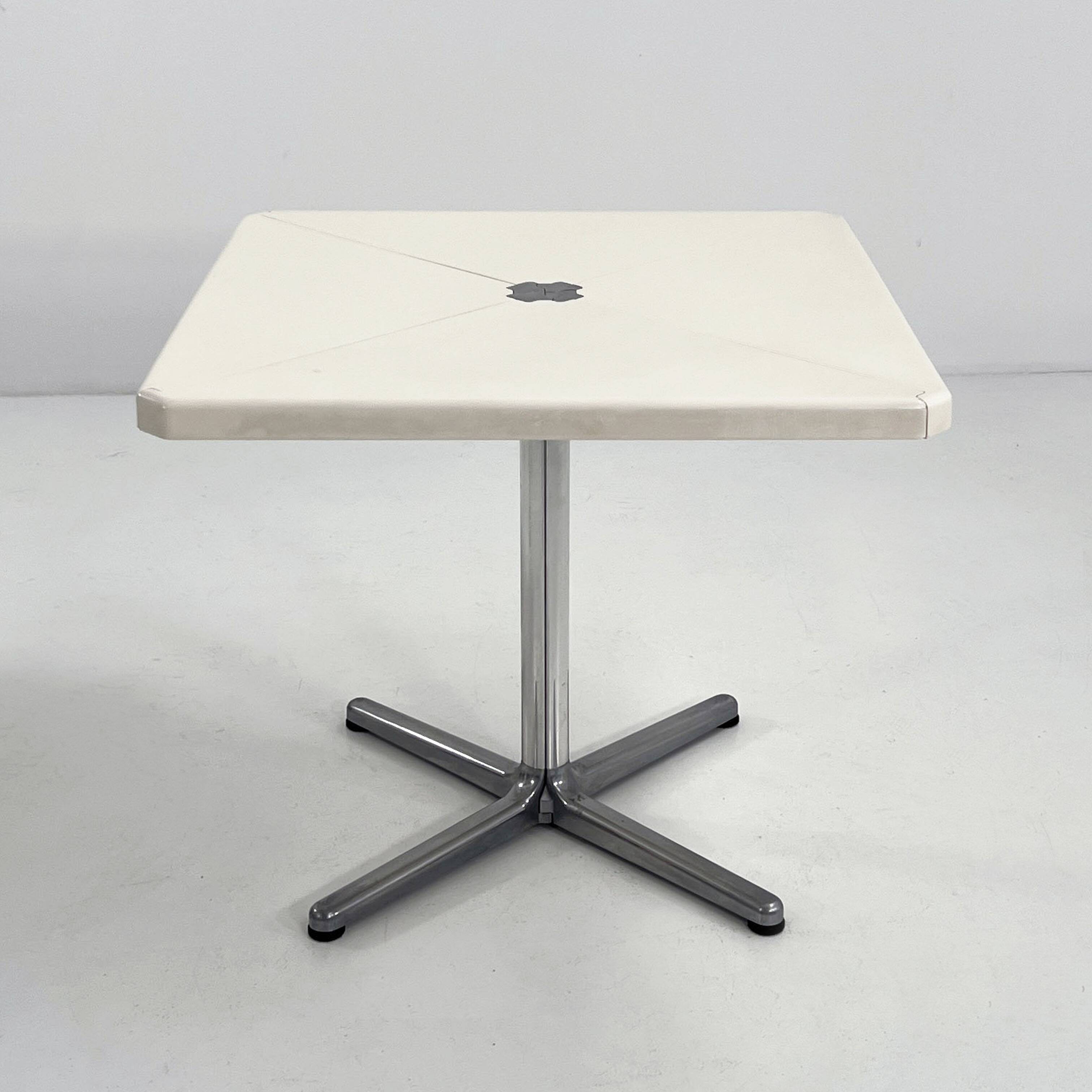 Table Pliable Plana blanche par Giancarlo Piretti pour Anonima Castelli, 70