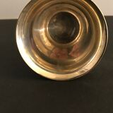 Calice or silver metal glass with dog's head 19th century