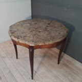 Table de salon style Louis XV dessus marbre