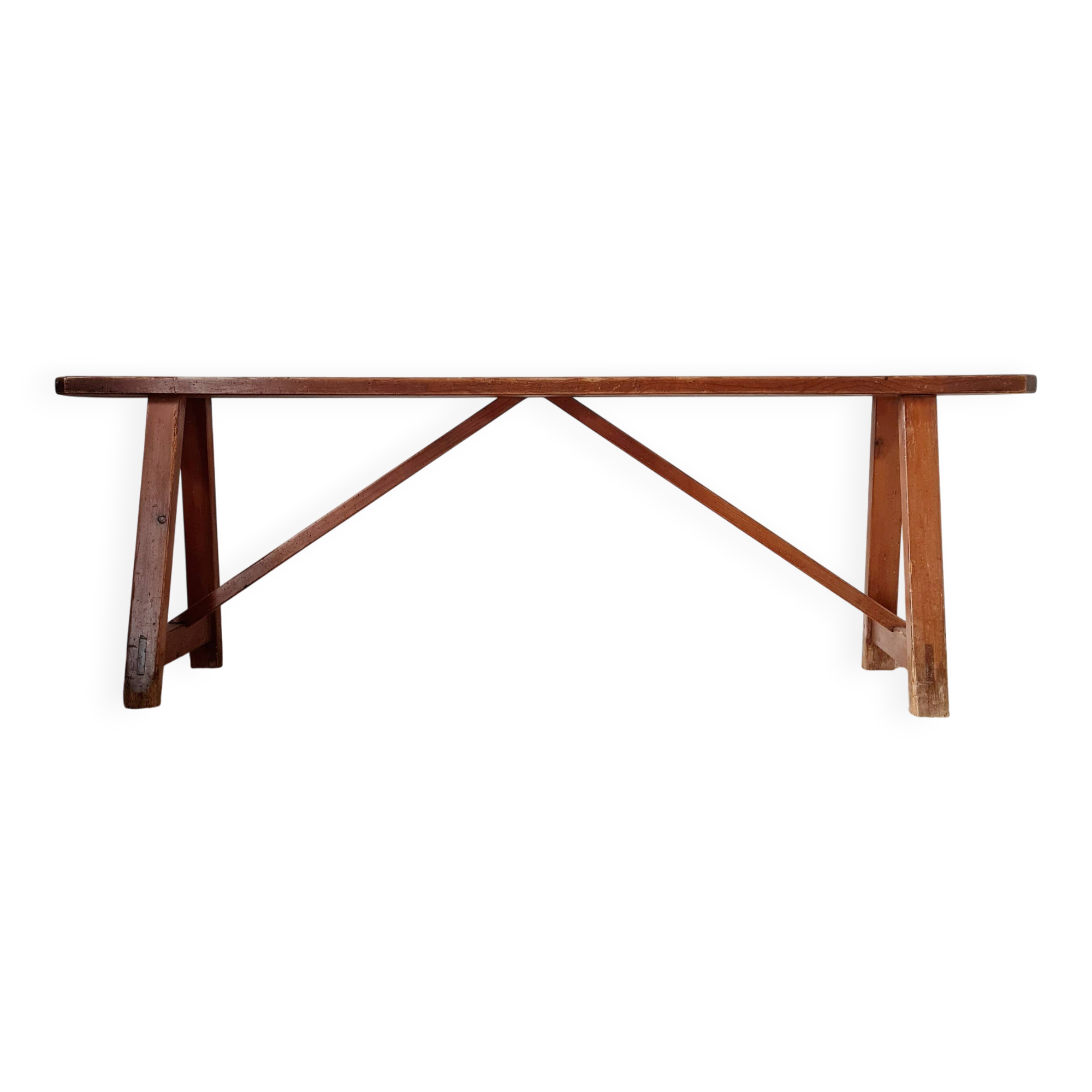Old wooden farm bench L140cm