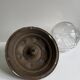 Scandinavian Art Deco Ceiling Lamp in Brass & Glass