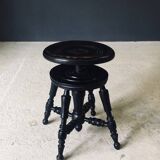 Early 20th Century Black Stained Piano Stool, 1890s