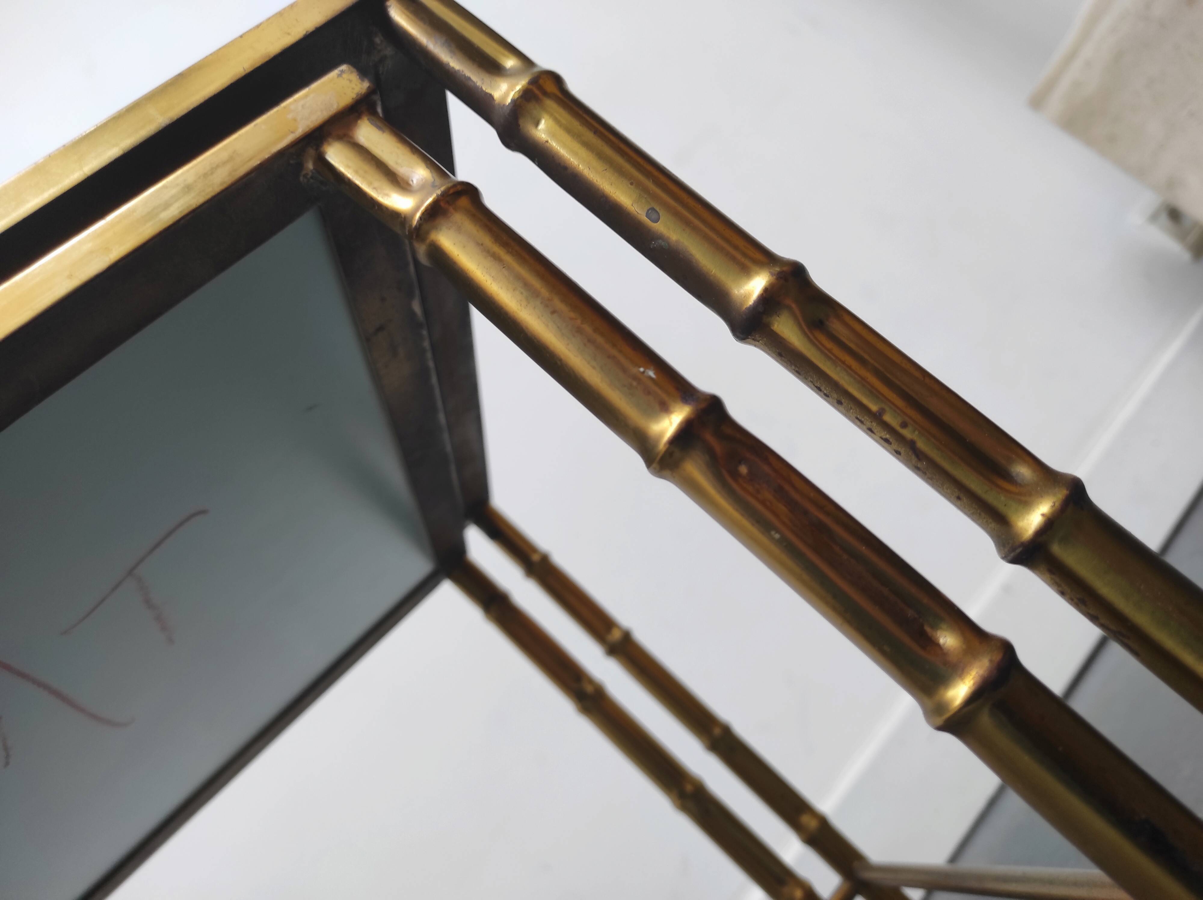 Bamboo brass coffee tables 1970