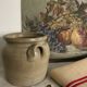 Glassed sandstone pot, kitchen, chic countryside