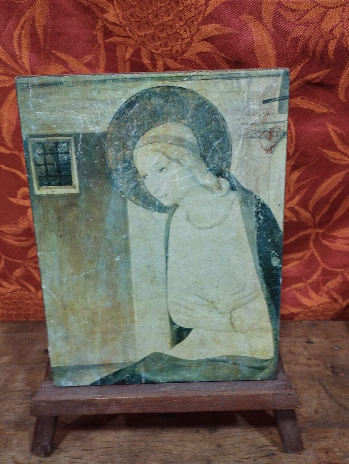 Set of 3 paintings reproduction of religious icons on wood