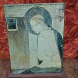 Set of 3 paintings reproduction of religious icons on wood