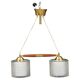 Adjustable ceiling suspension in brass and glass Anonymous Sweden 1960