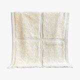 White wool rug size 200cmx200cm 6.5ftx6.5ft (Moroccan handmade)