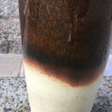 Vase from West Germany in degraded beige & brown